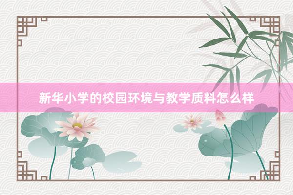 新华小学的校园环境与教学质料怎么样